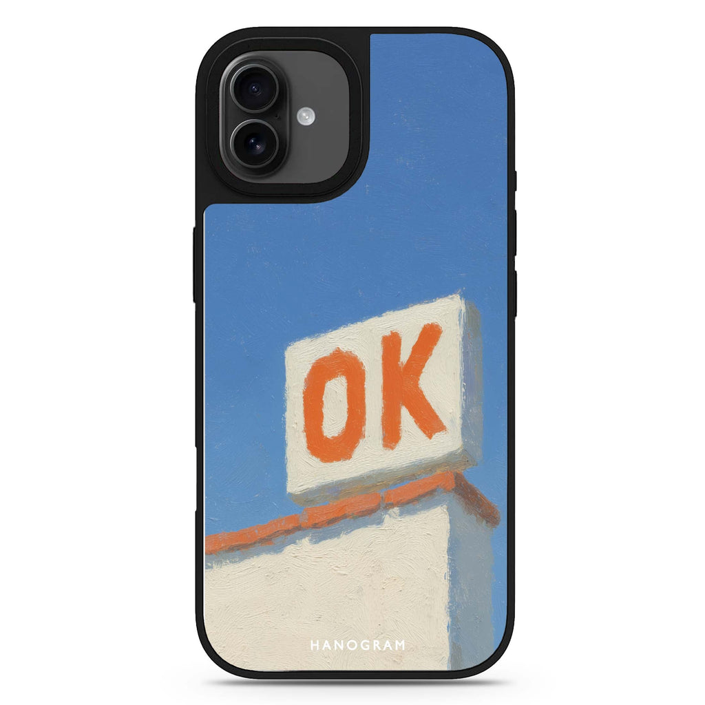 Sky Says OK iPhone 17 鏡面手機殼 主圖設計