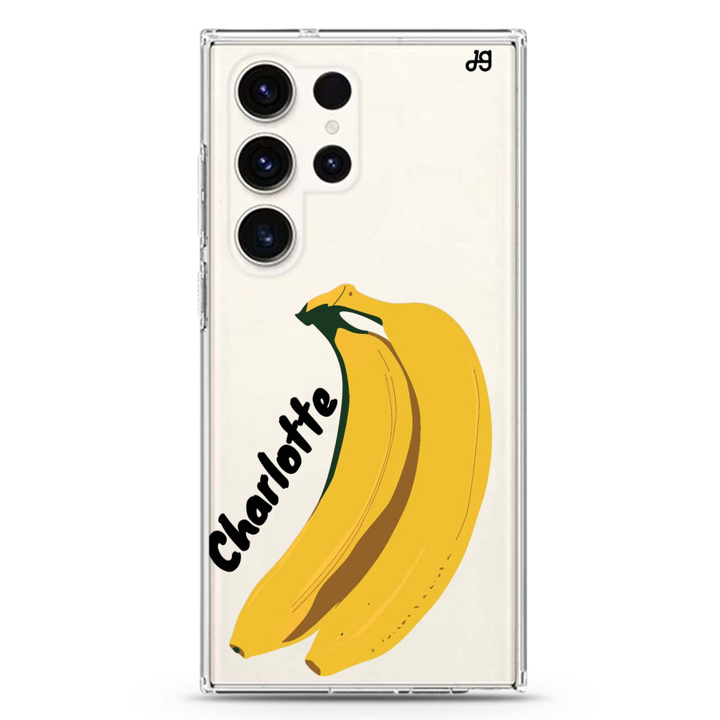 Banana Breeze Samsung Galaxy Ultra 可加名字透明保護殼，適用 S26/S25/S24/S23 Ultra，圖1