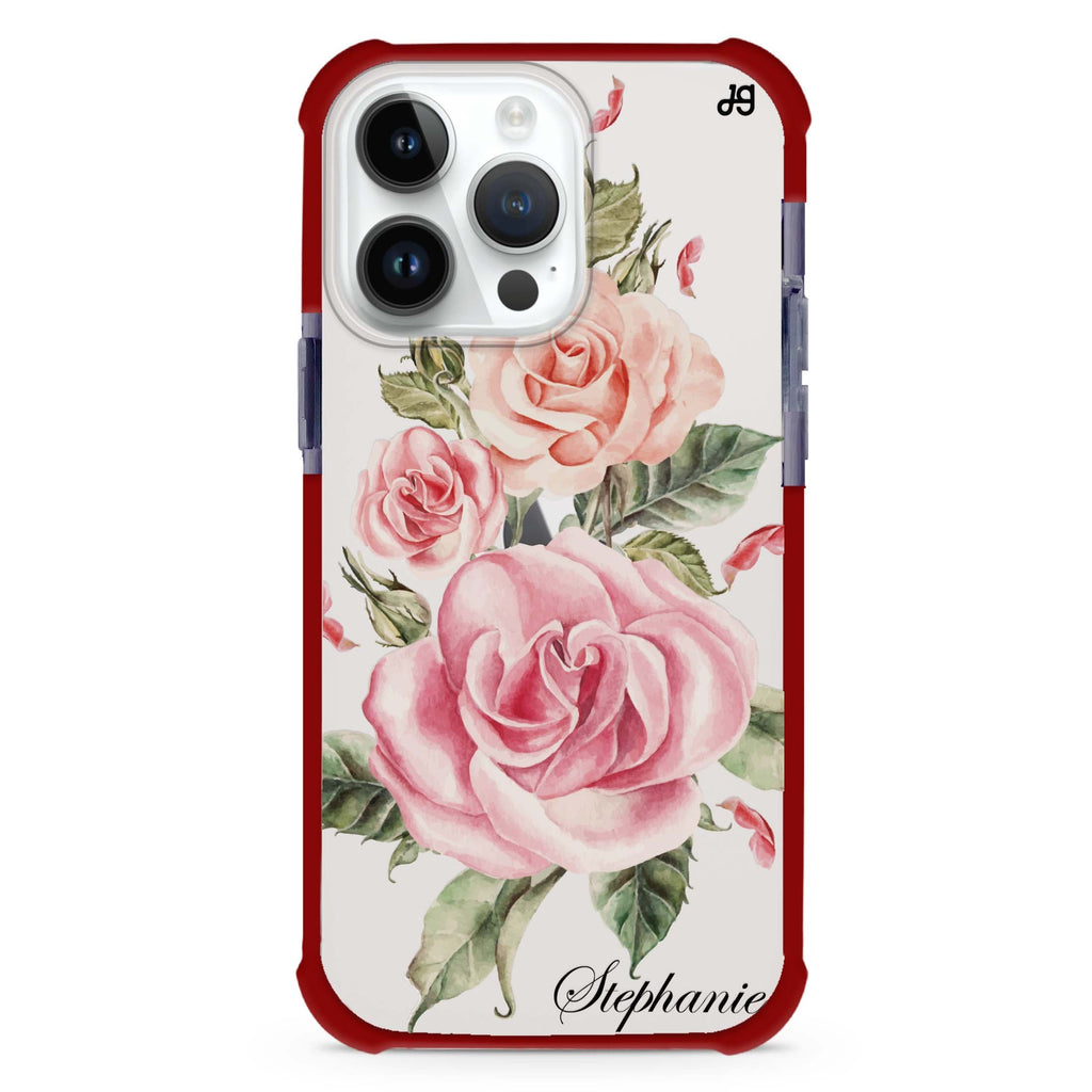 Pink Watercolor Floral 超強防摔保護殼