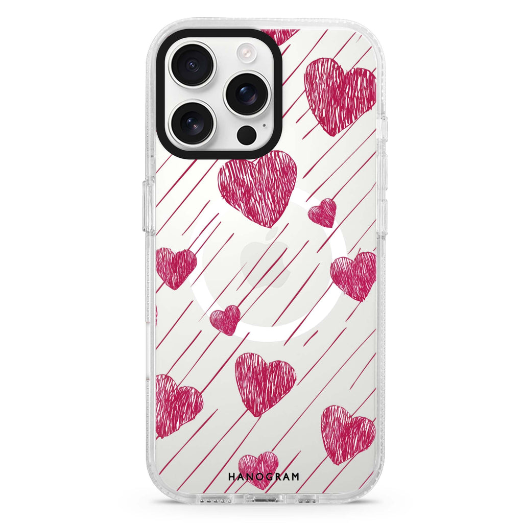 Stripe My Heart Magsafe 兼容水晶透明保護殼
