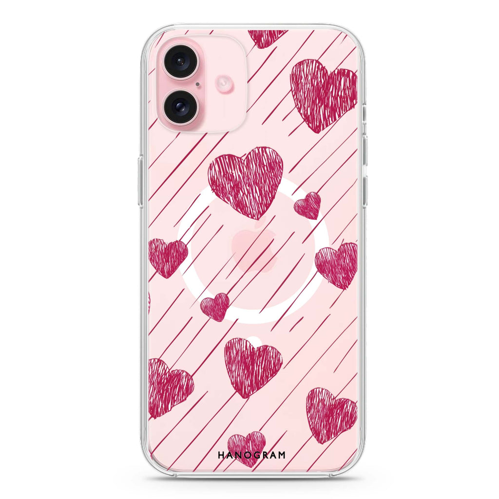Stripe My Heart Magsafe 兼容水晶透明保護殼