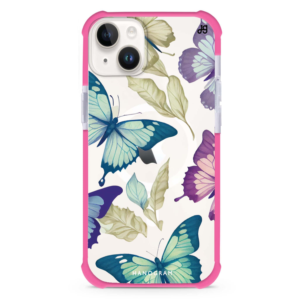 Beautiful Butterfly iPhone 15 Plus Magsafe 兼容超強防摔保護殼