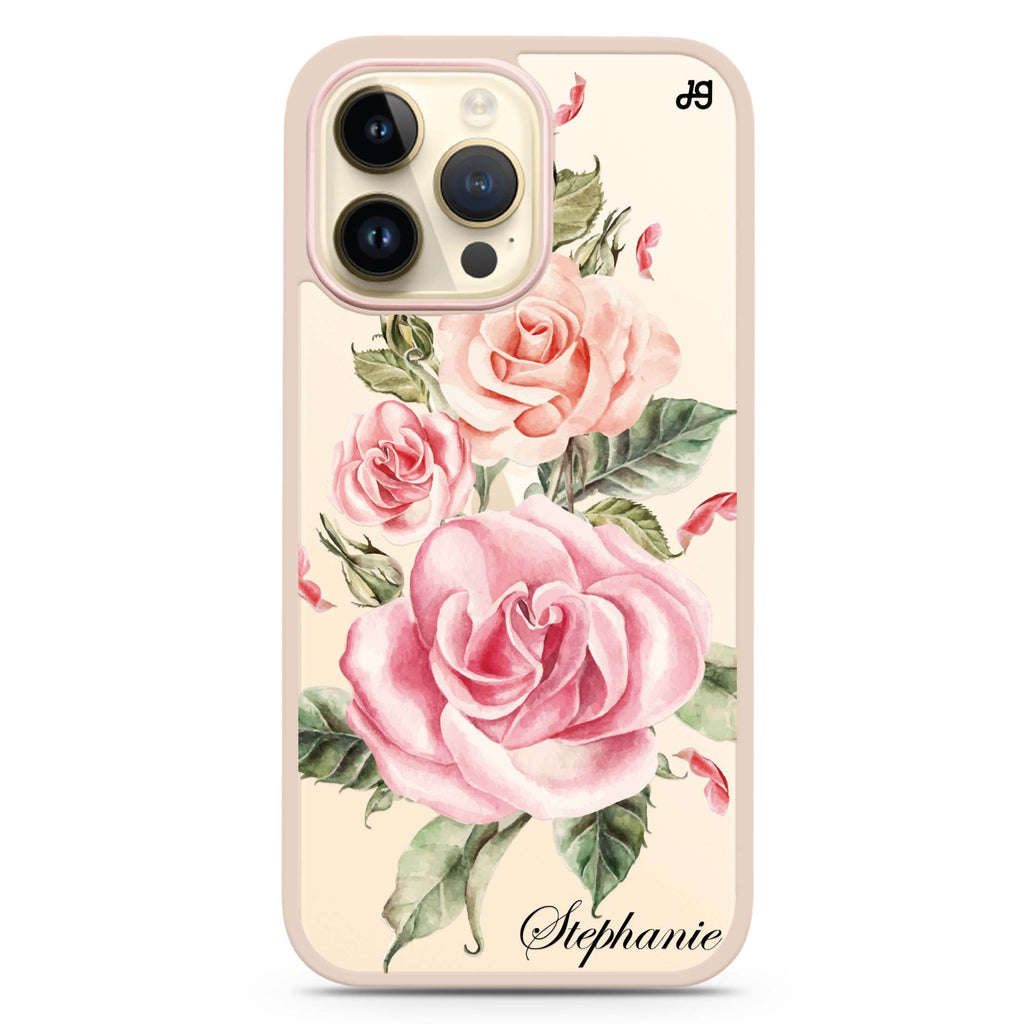 Pink Watercolor Floral 防衝擊保護殼