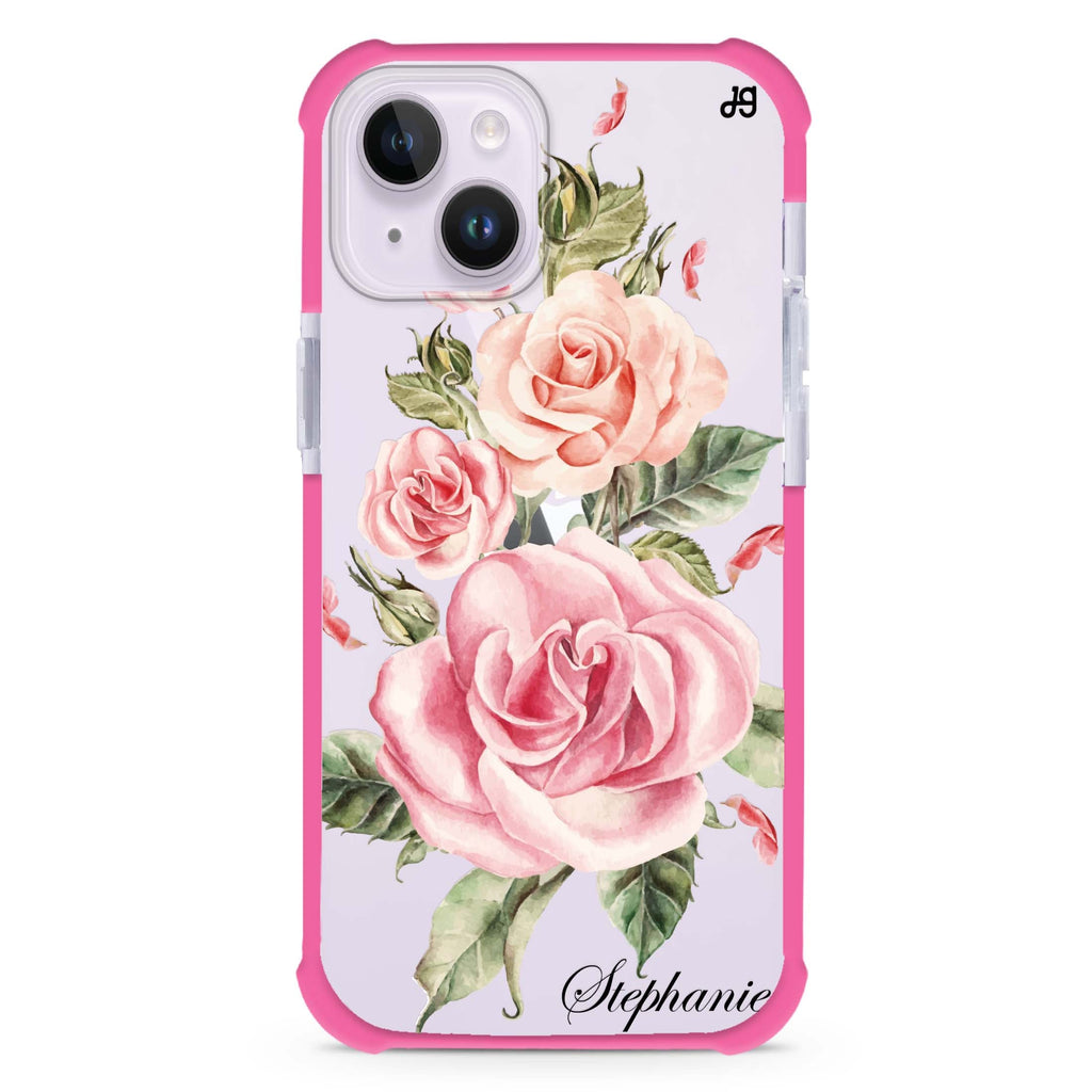 Pink Watercolor Floral 超強防摔保護殼