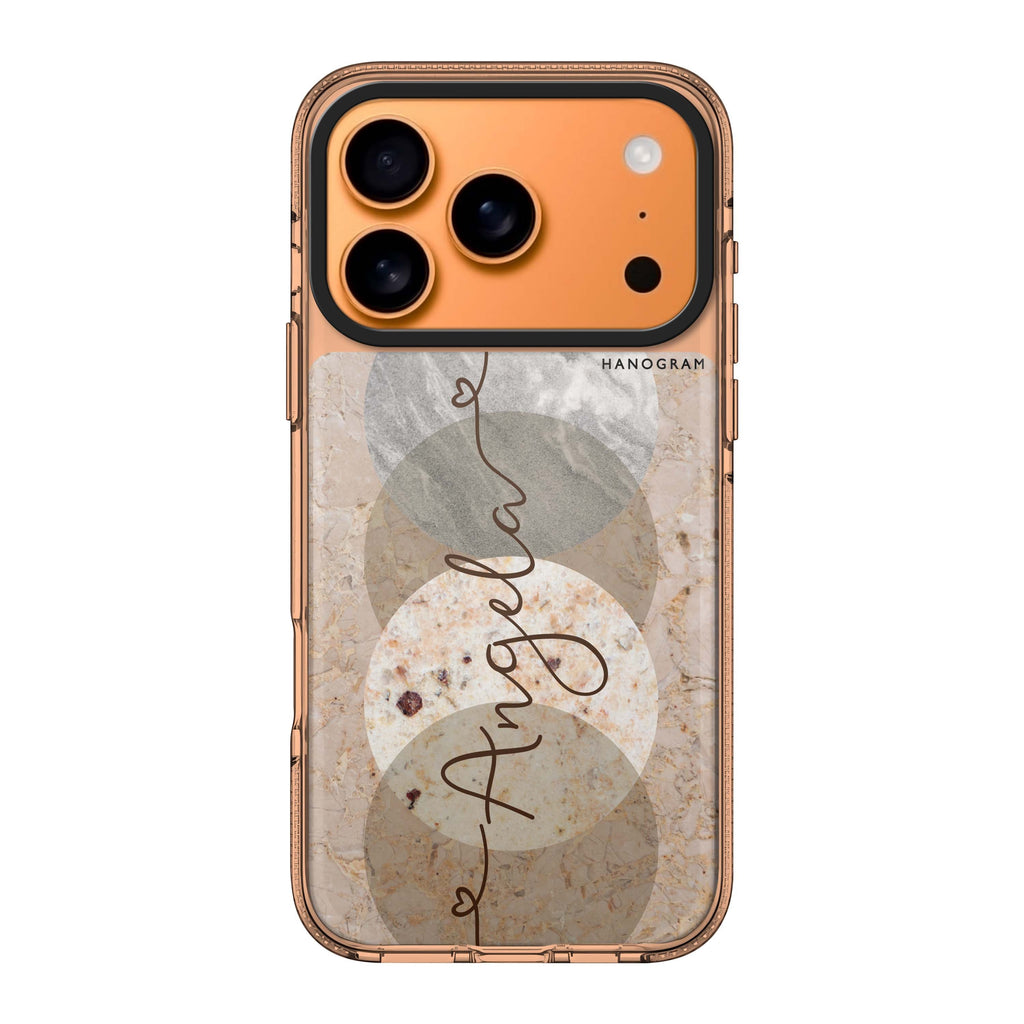 Artistic Marble I iPhone 17 Pro Max MagSafe 水晶透明保護殼 雲石紋設計 可自訂名字 圖1