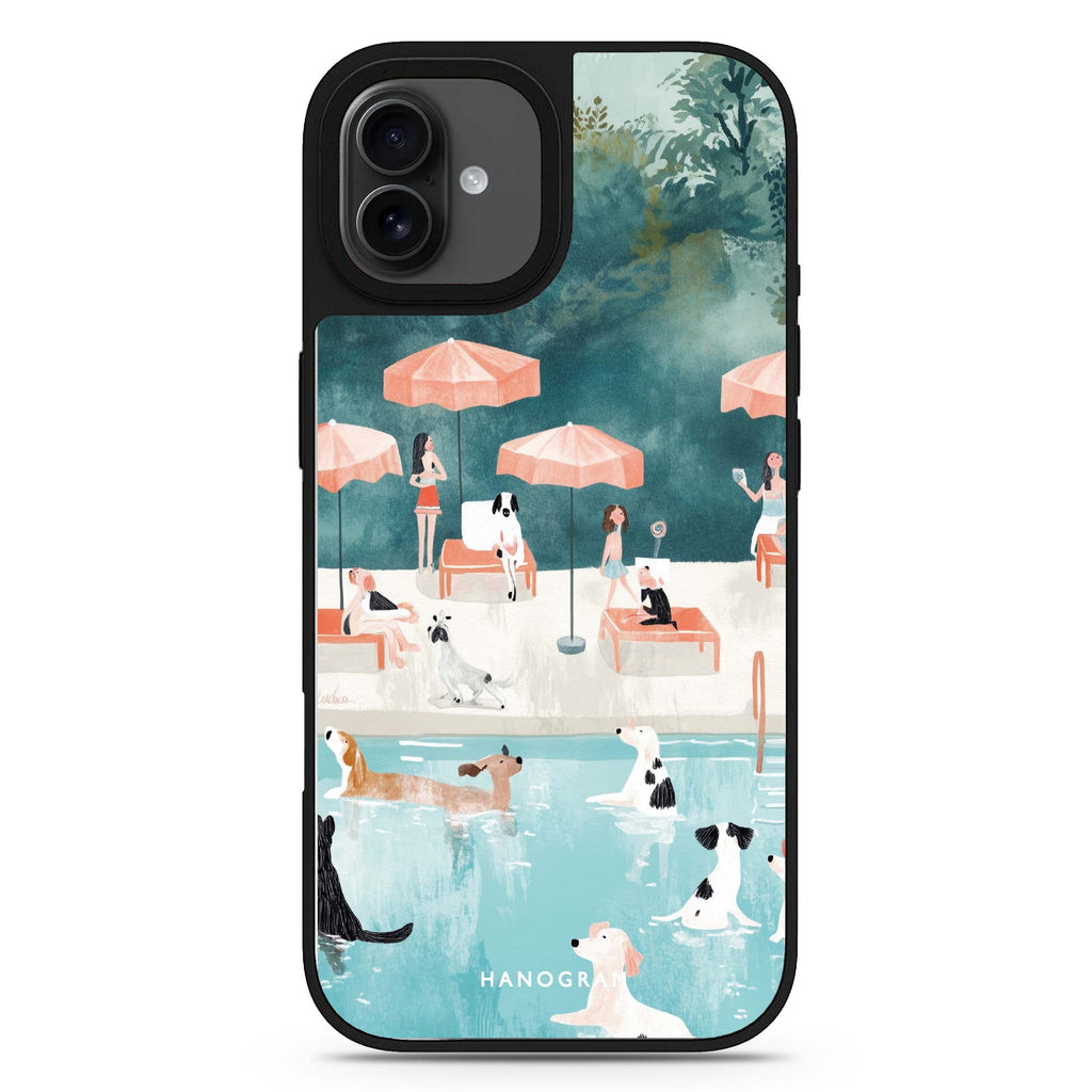 Paws by the Pool iPhone 17 鏡面手機殼 主圖設計