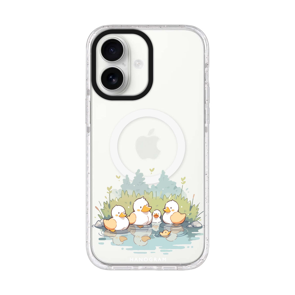 River Duck Delight iPhone 17 水晶透明保護殼正面展示