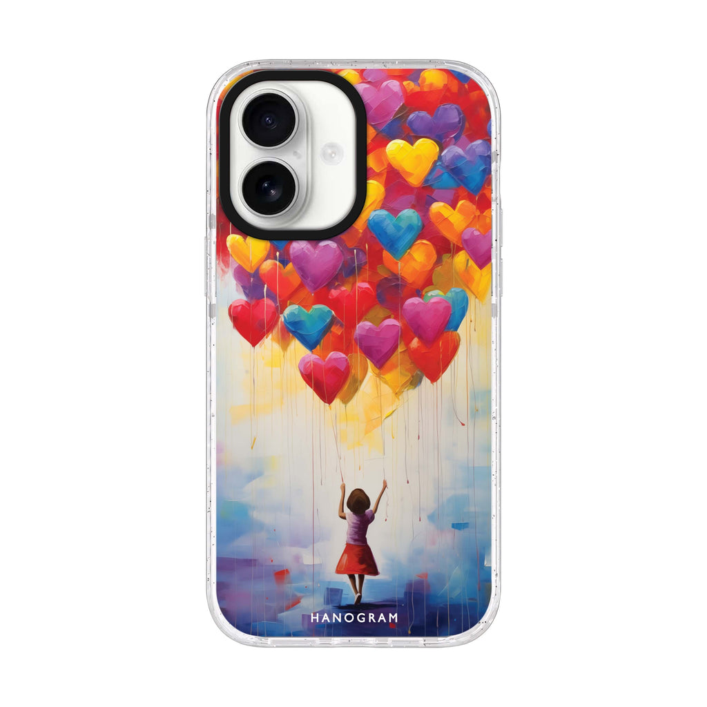 Melting Love iPhone 17 水晶透明保護殼正面展示