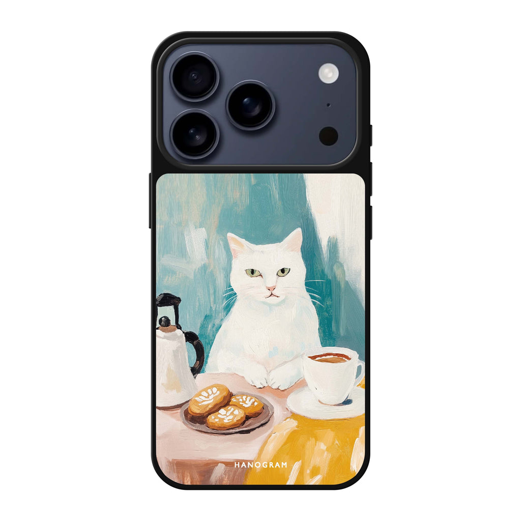 Coffee with Whiskers 貓咪咖啡 iPhone 17 Pro Max 鏡面手機殼主圖