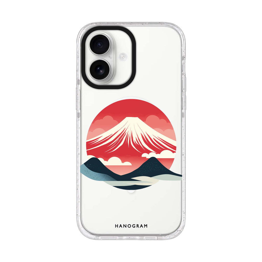 Tranquil Fuji iPhone 17 水晶透明保護殼正面展示