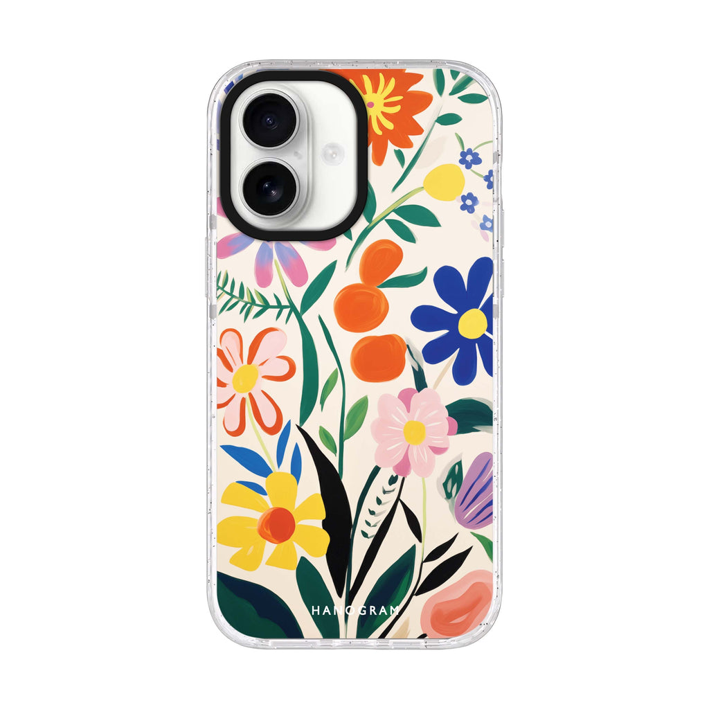 Petal Palette iPhone 17 水晶透明保護殼正面展示