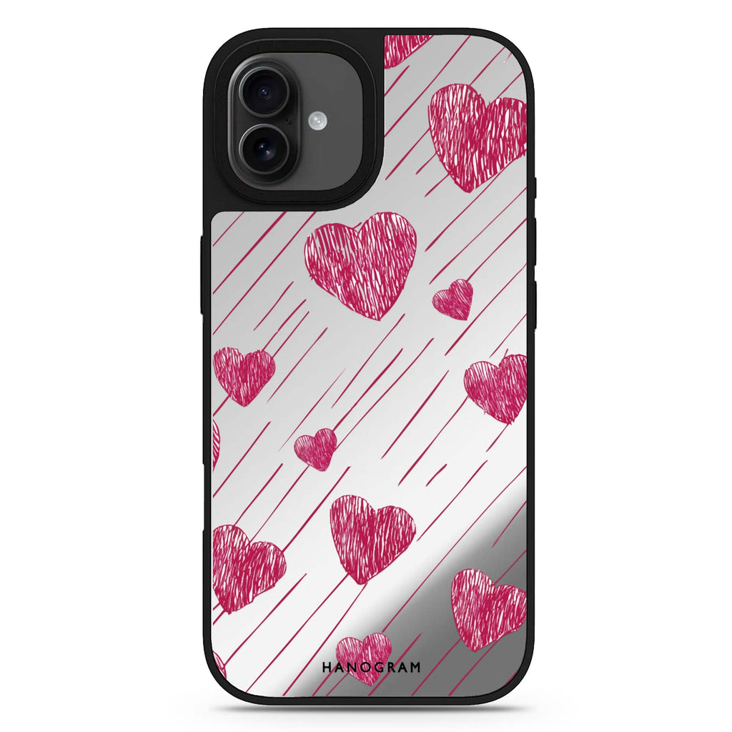 Stripe My Heart iPhone 17 愛心鏡面手機殼 主圖設計