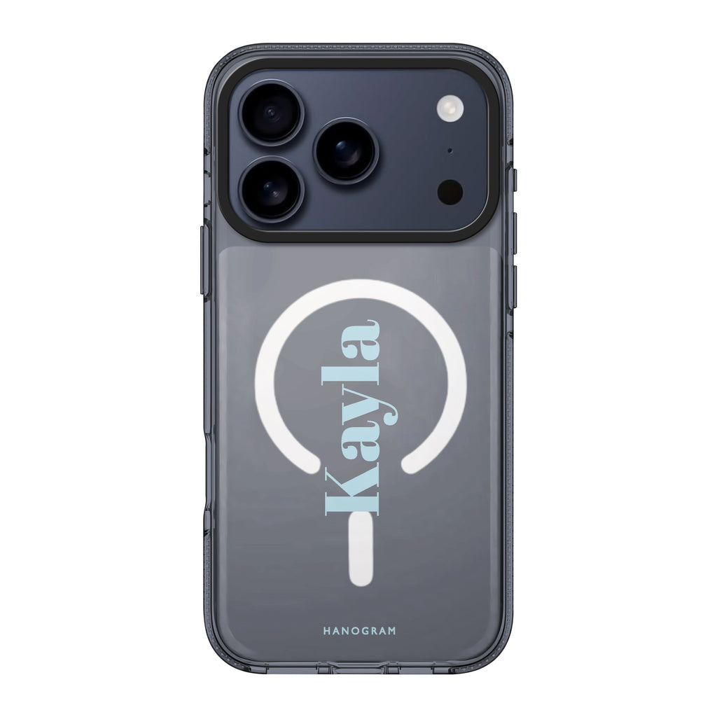YourName Club iPhone 17 Pro Max MagSafe 水晶透明保護殼 文字設計設計 可自訂名字及字色 圖1