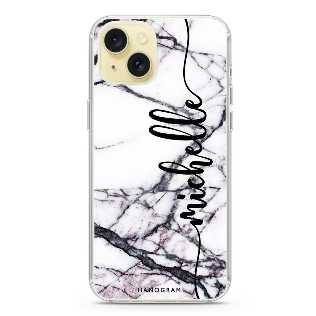 Marble Edition VI iPhone 15 Plus Magsafe 兼容水晶透明保護殼