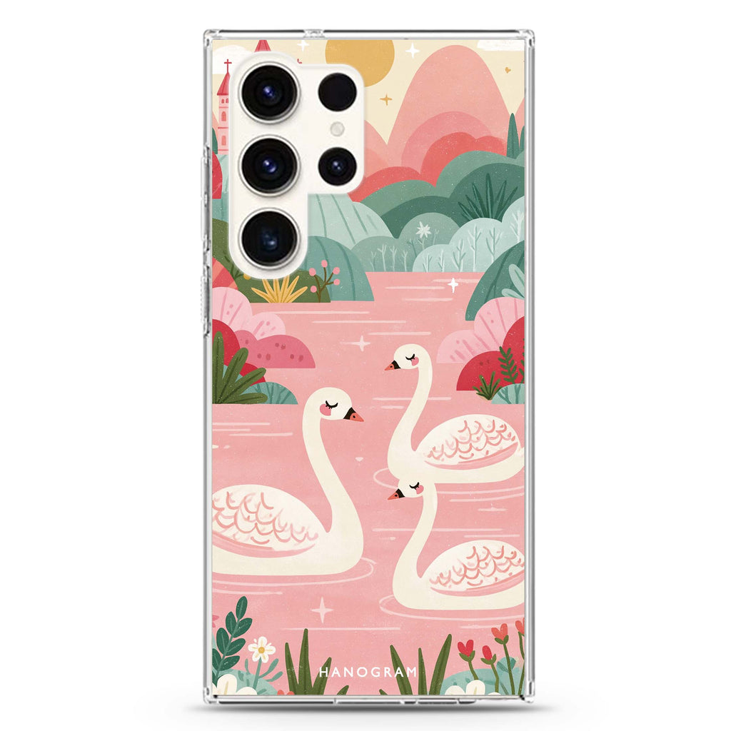 Rosewater Swan Kingdom Samsung Galaxy 水晶透明保護殼