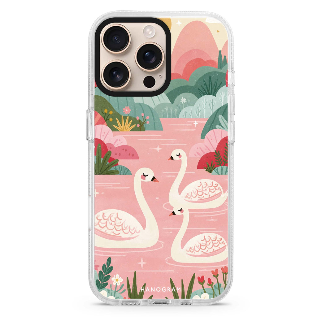 Rosewater Swan Kingdom Magsafe 兼容水晶透明保護殼