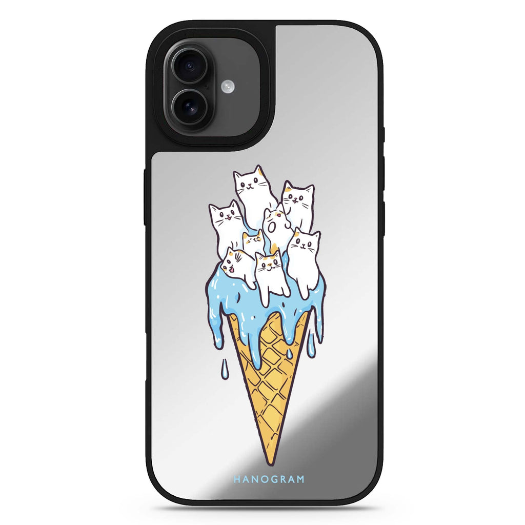 Meow Melt iPhone 17 鏡面手機殼 主圖設計