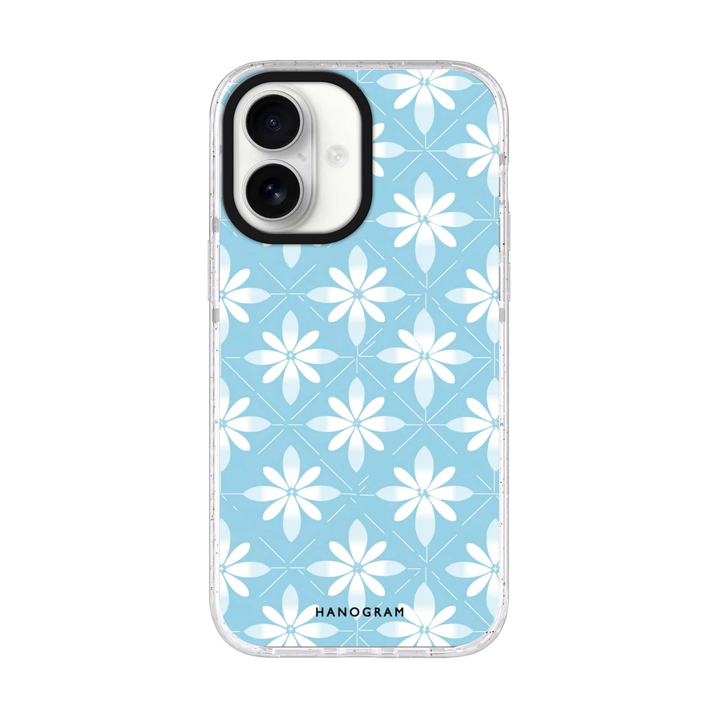 Floral Fusion iPhone 17 水晶透明保護殼正面展示