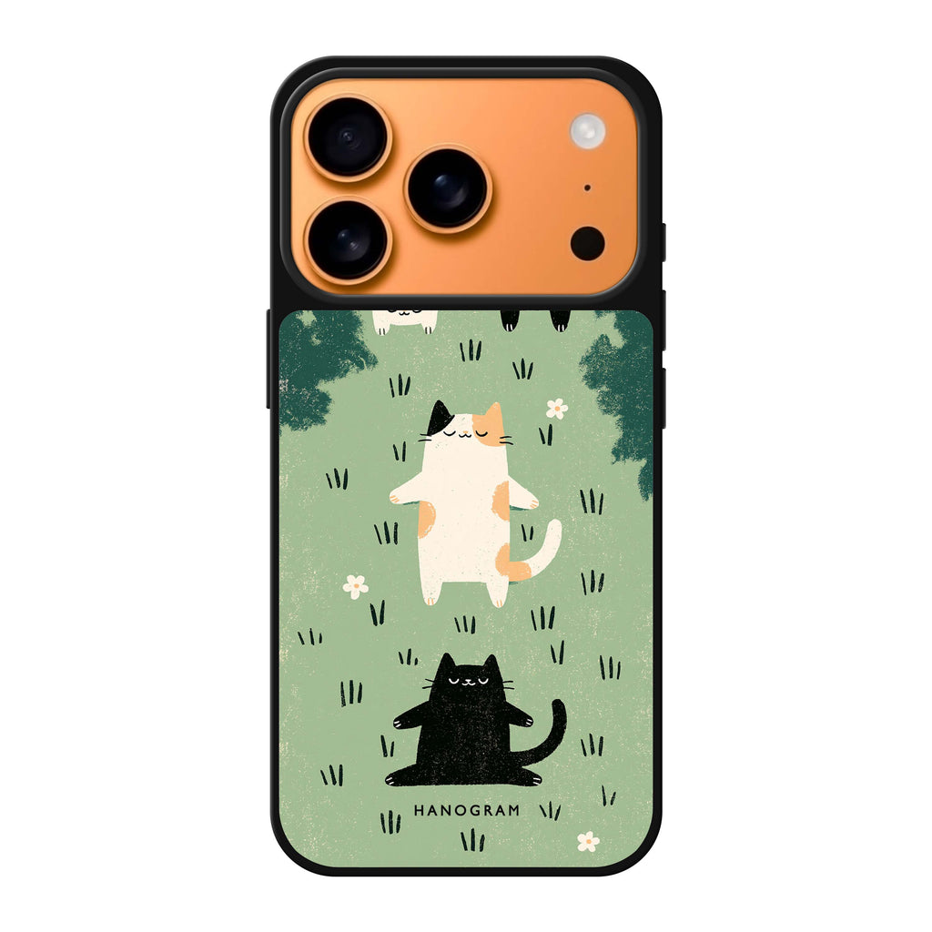 Two Cats Finding Balance 鏡面手機殼