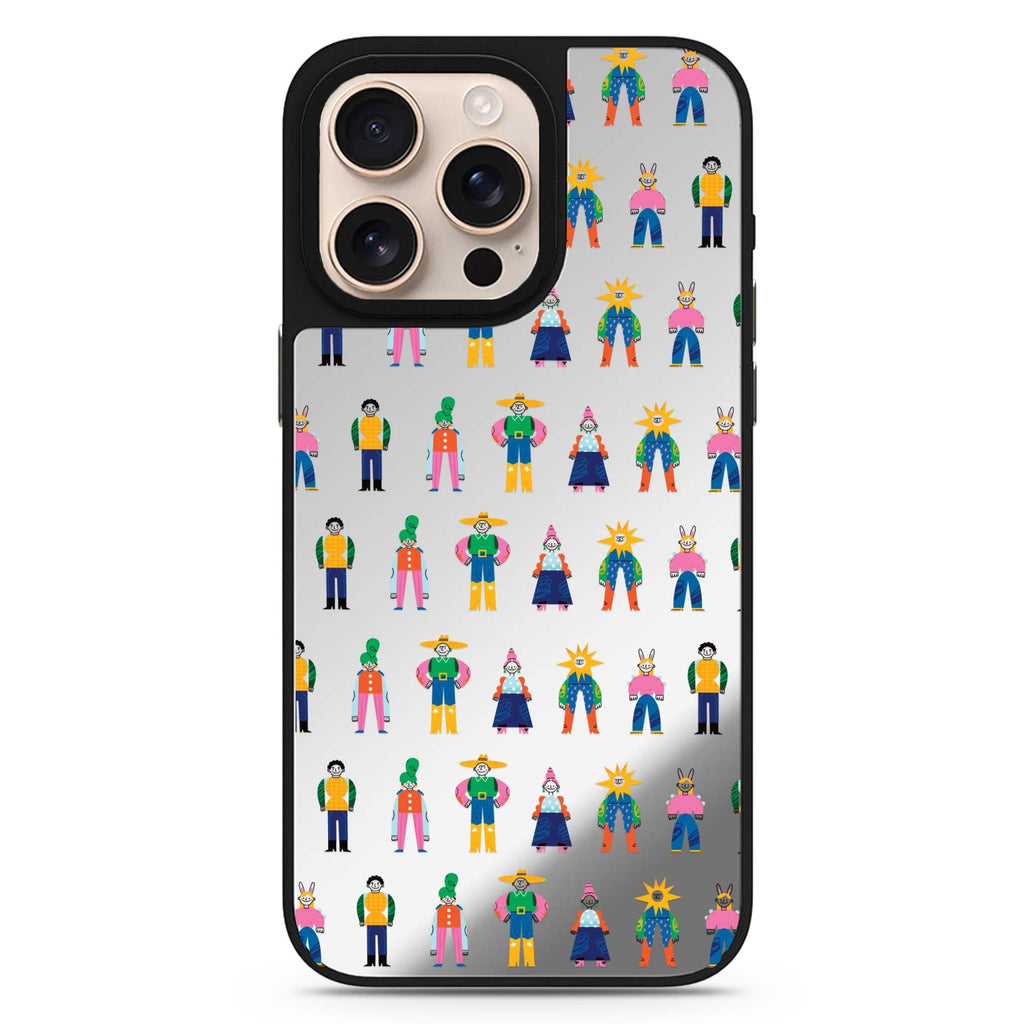 Abstract People Family 鏡面手機殼