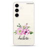 Be Romantic Samsung Galaxy S26/S25/S24 可加名字水晶透明保護殼正面展示