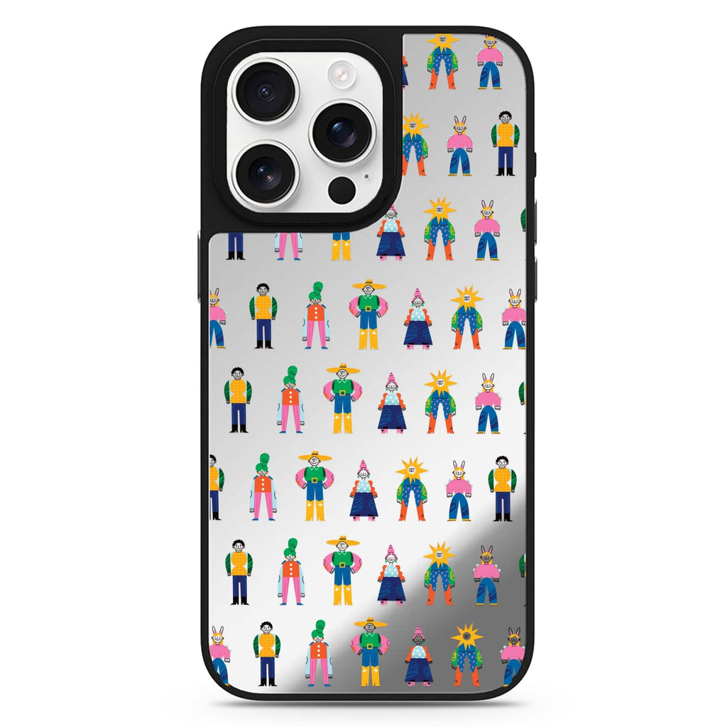 Abstract People Family 鏡面手機殼