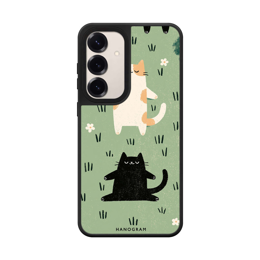 Two Cats Finding Balance 鏡面手機殼