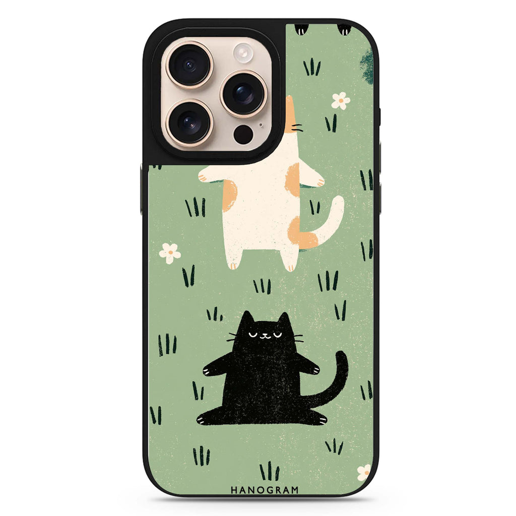 Two Cats Finding Balance 鏡面手機殼