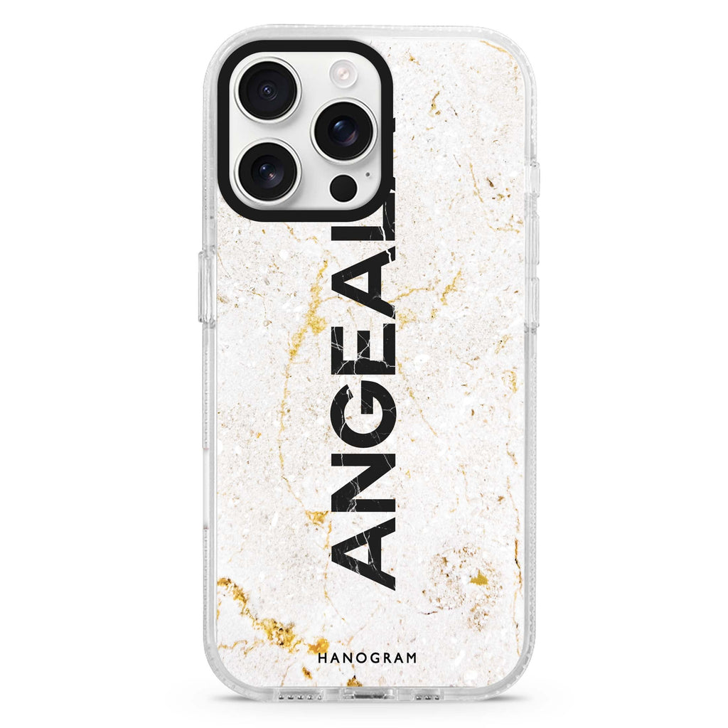 White Marble iPhone 16 Pro & 16 Pro Max Case - Personalized and Stylish Protection