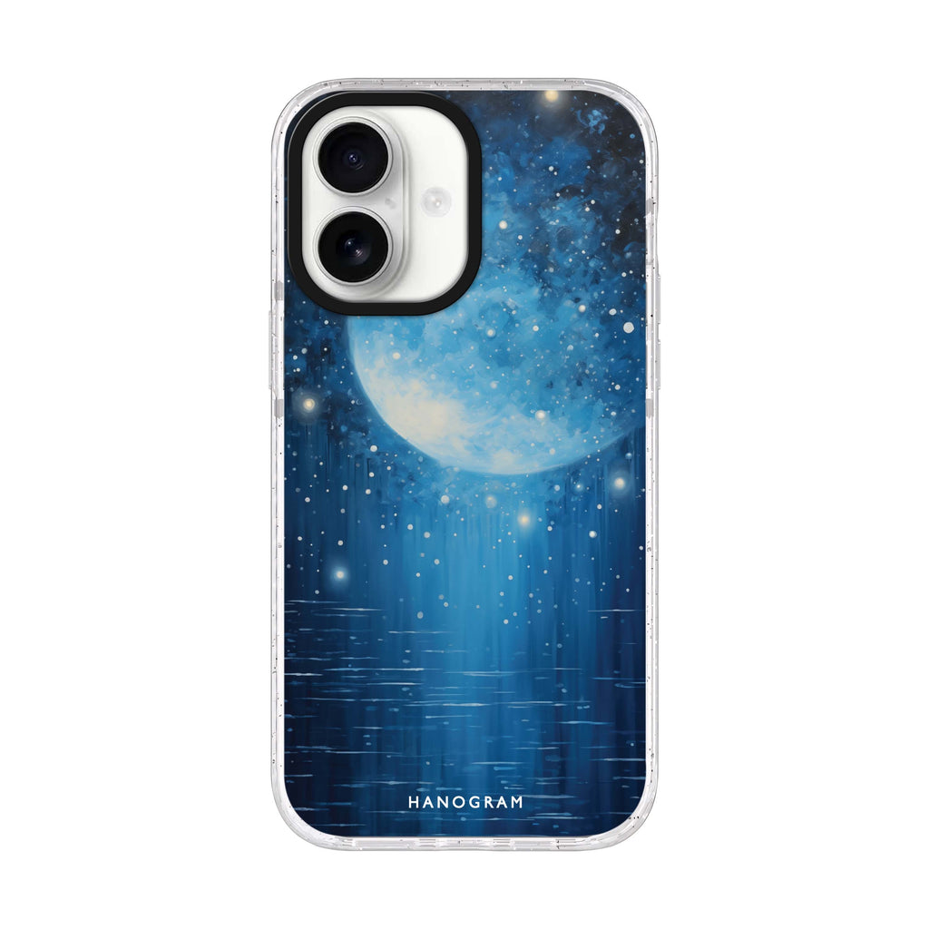 Midnight Crescent iPhone 17 水晶透明保護殼正面展示
