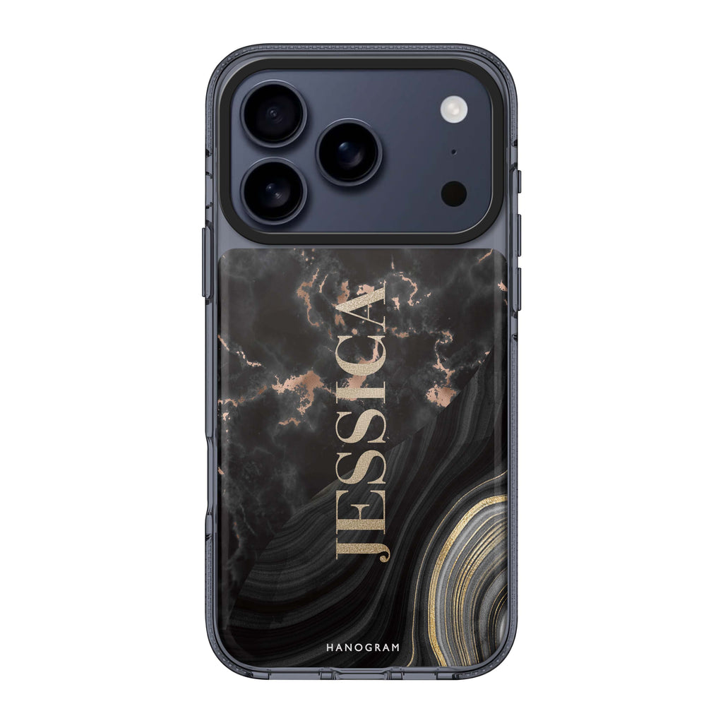 Sumptuous Marble iPhone 17 Pro Max MagSafe 水晶透明保護殼 雲石紋設計 可自訂名字 圖1