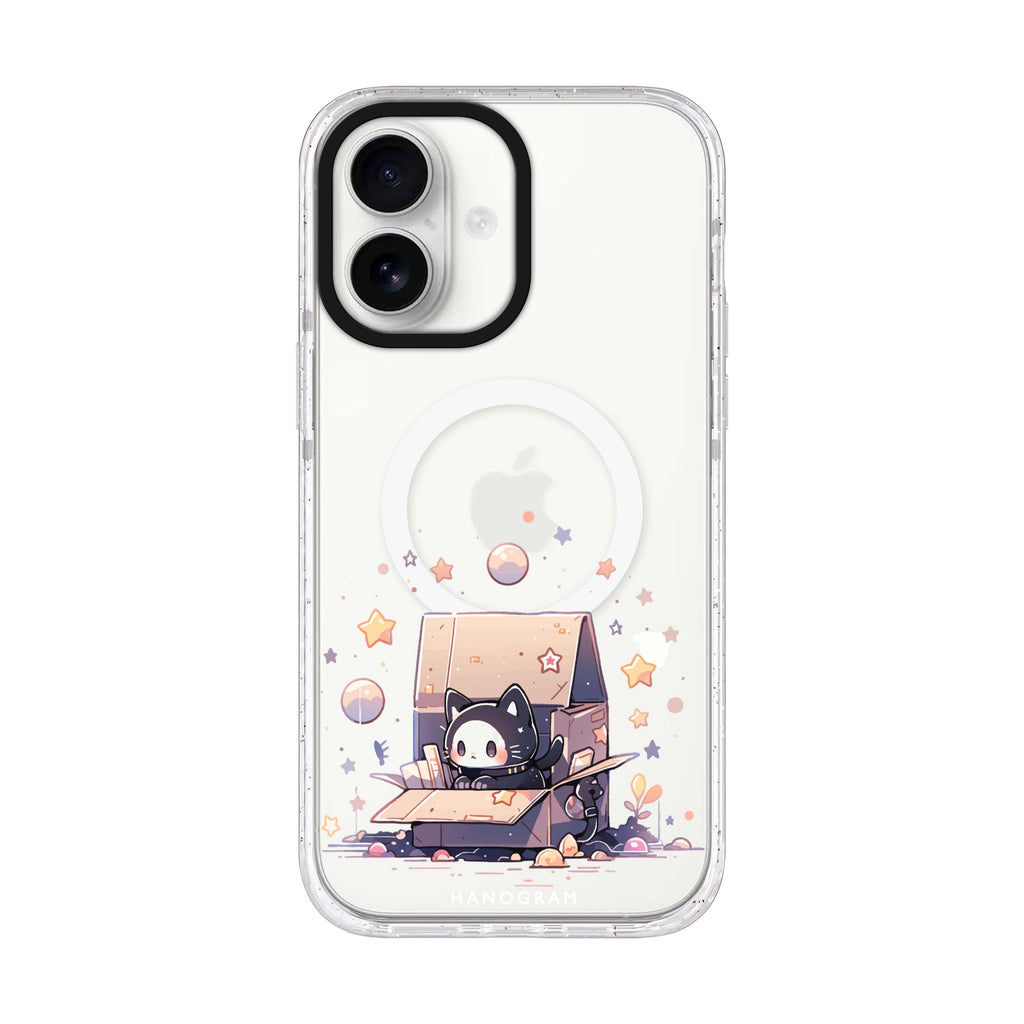 Starship Cat Pod iPhone 17 水晶透明保護殼正面展示