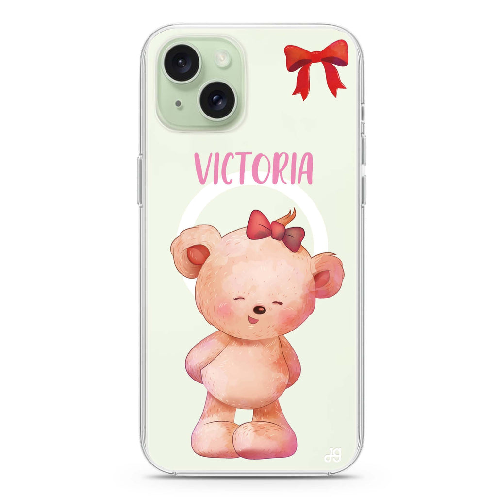 Bear Lovely iPhone 15 Magsafe 兼容水晶透明保護殼