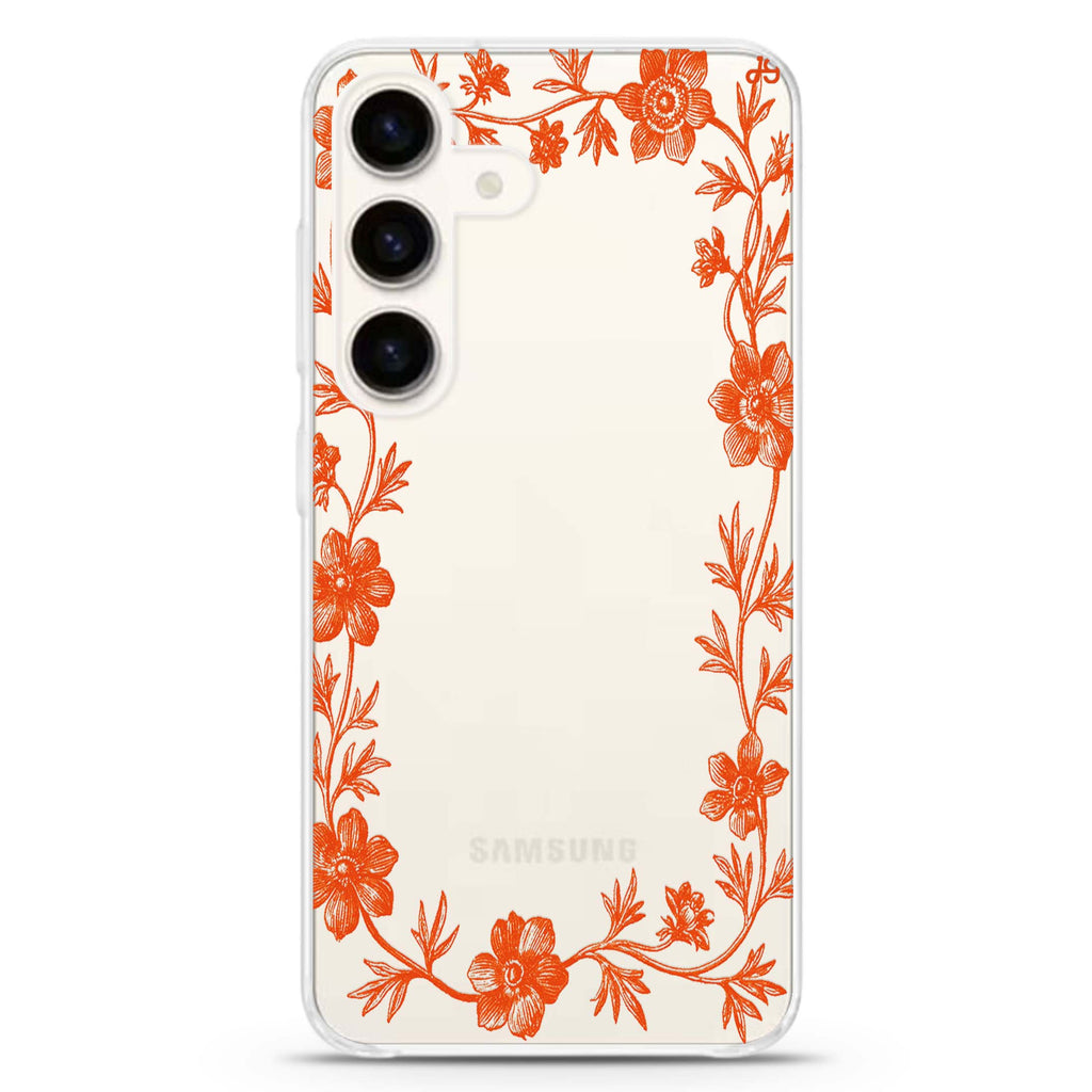 Saffron Vine Frame Samsung Galaxy 水晶透明保護殼