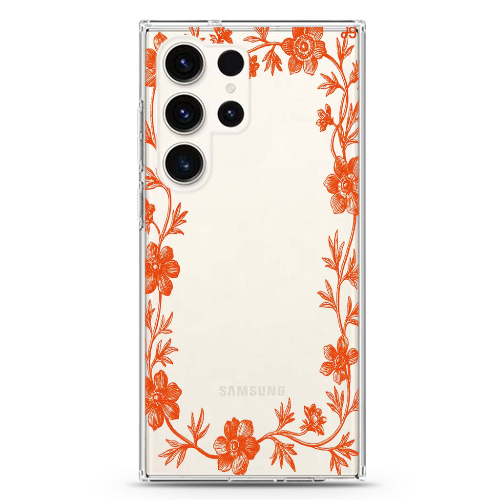 Saffron Vine Frame Samsung Galaxy 水晶透明保護殼
