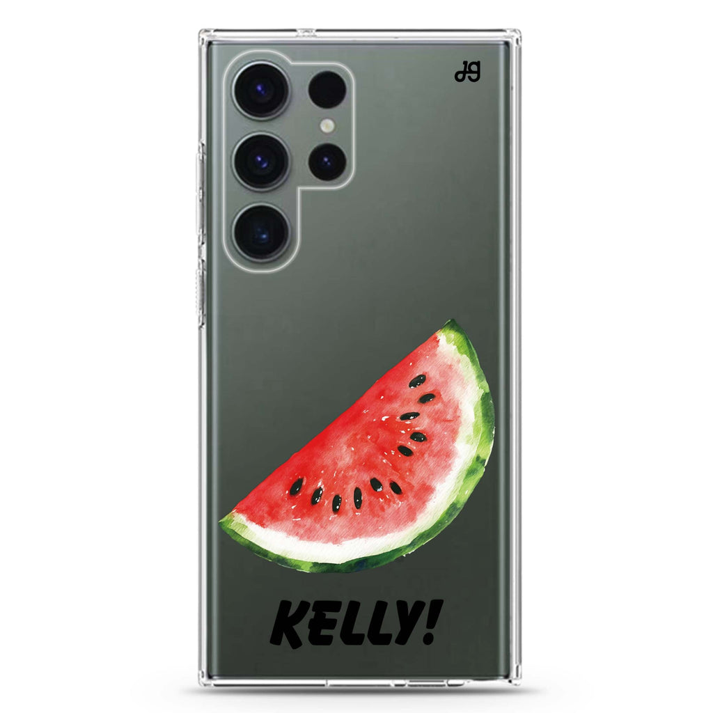 Melon Splash Samsung Galaxy Ultra 可加名字透明保護殼，適用 S26/S25/S24/S23 Ultra，圖1