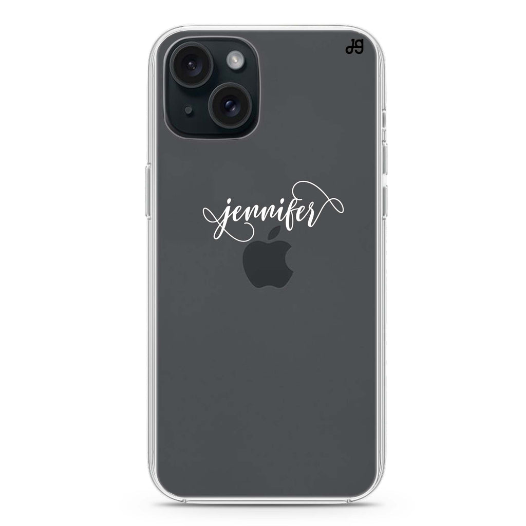 Abstract script writing iPhone 15 plus 水晶透明保護殼