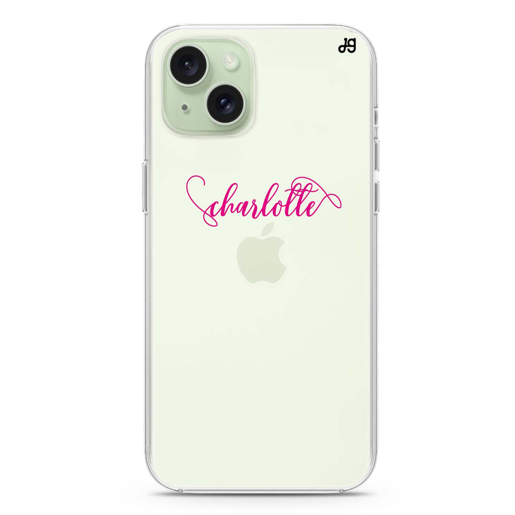 Abstract script writing iPhone 15 水晶透明保護殼
