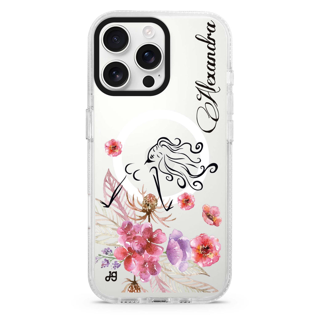 Floral Fairy I Magsafe 兼容水晶透明保護殼