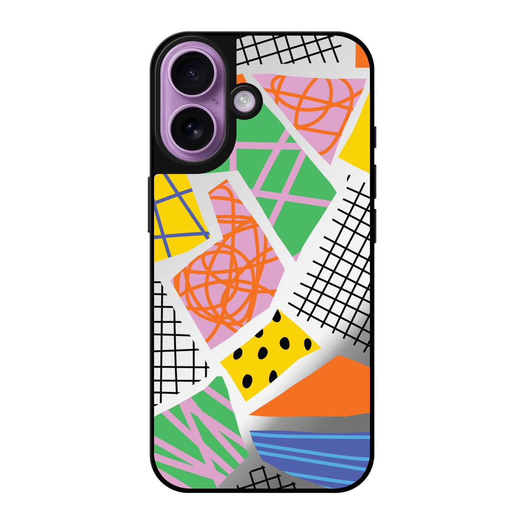 Reflective iPhone 16 Mirror Case –Flowers Pattern Design