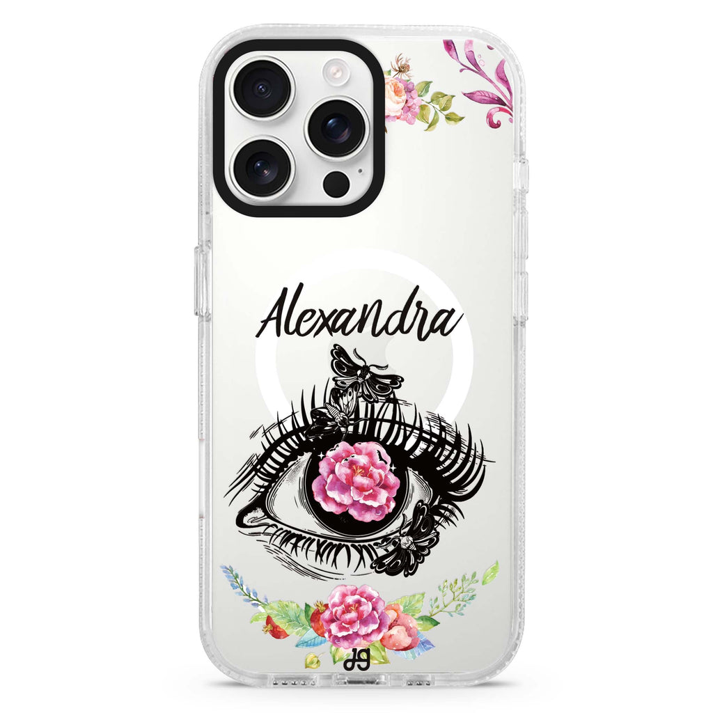 Flower in Eye Magsafe 兼容水晶透明保護殼
