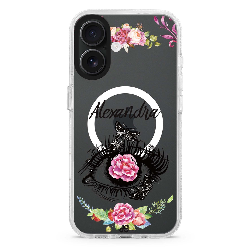 Flower in Eye Magsafe 兼容水晶透明保護殼