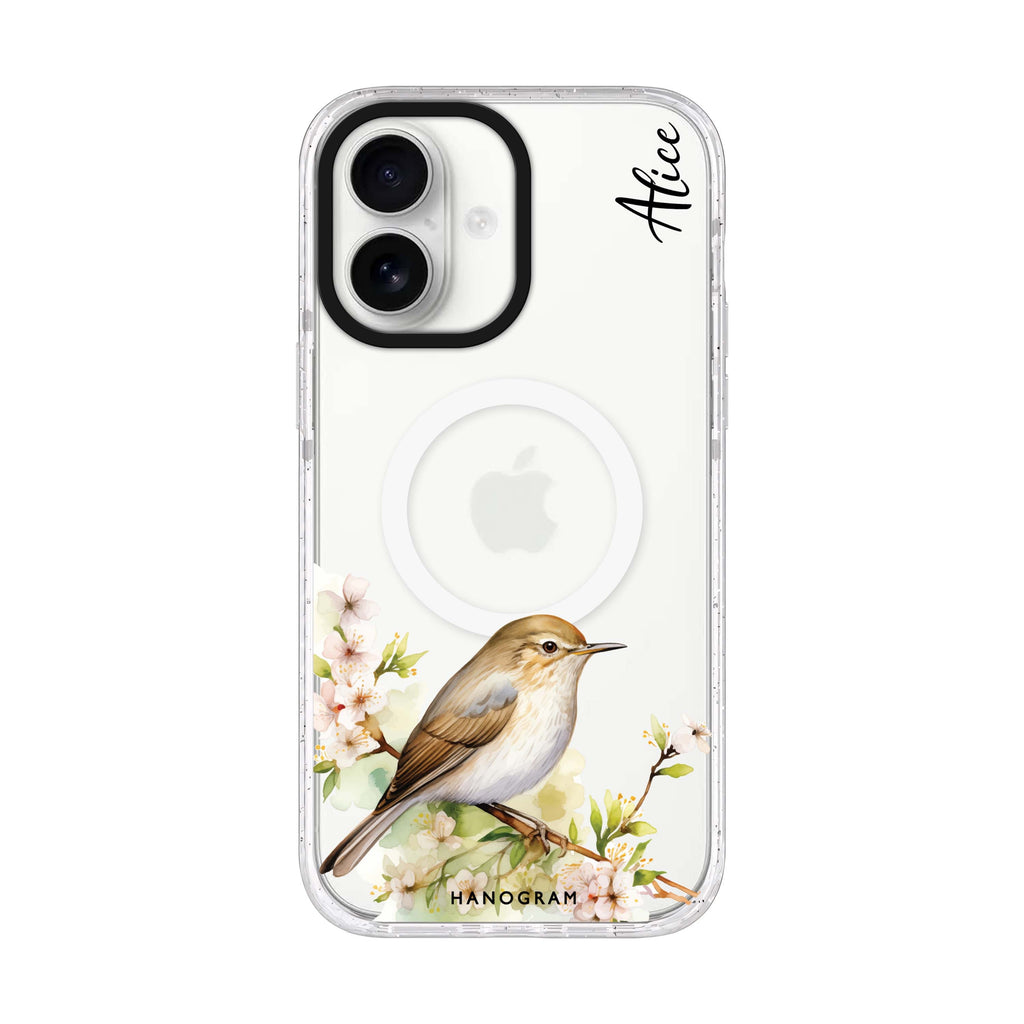 Warbler's Haven iPhone 17 水晶透明保護殼正面展示