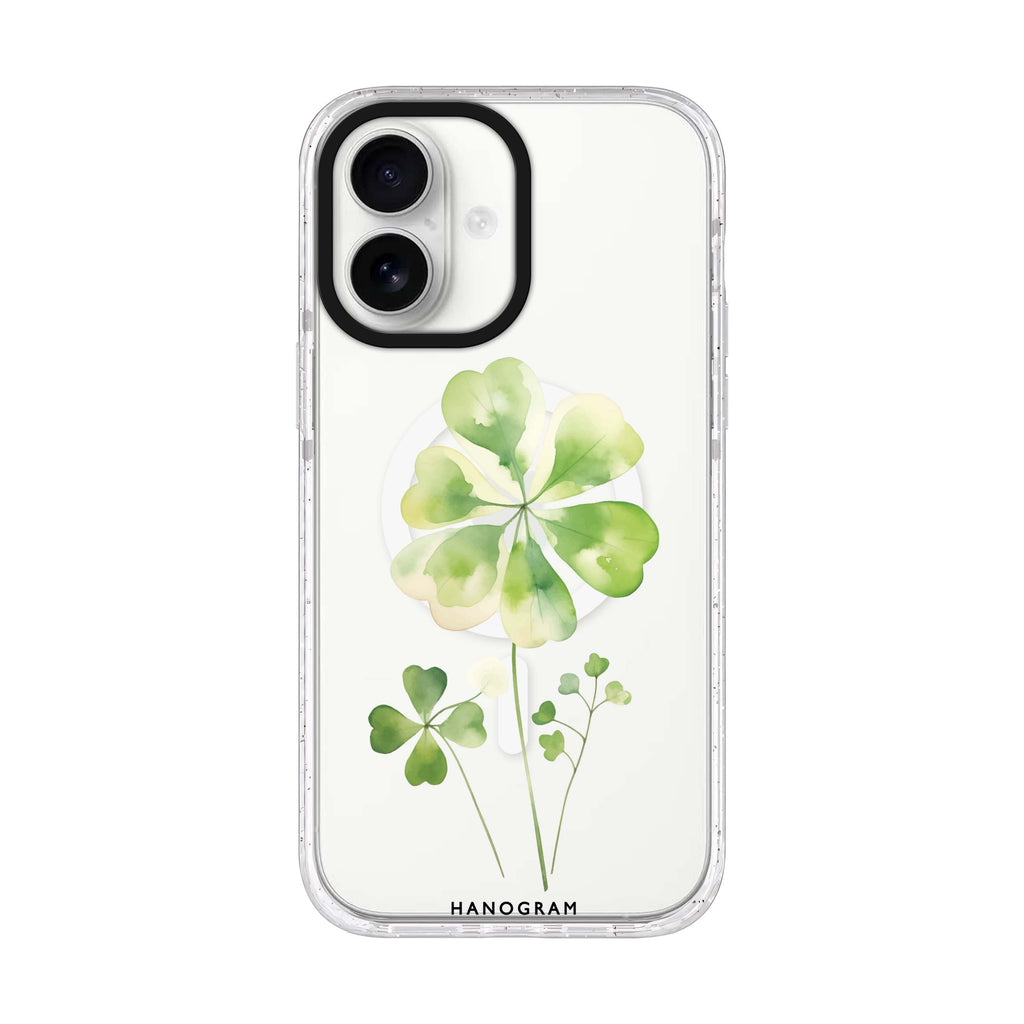 Clover's Heart iPhone 17 水晶透明保護殼正面展示