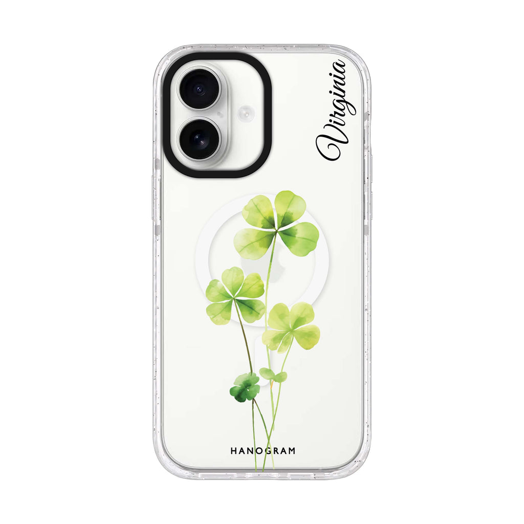 Trinity Blossom iPhone 17 水晶透明保護殼正面展示