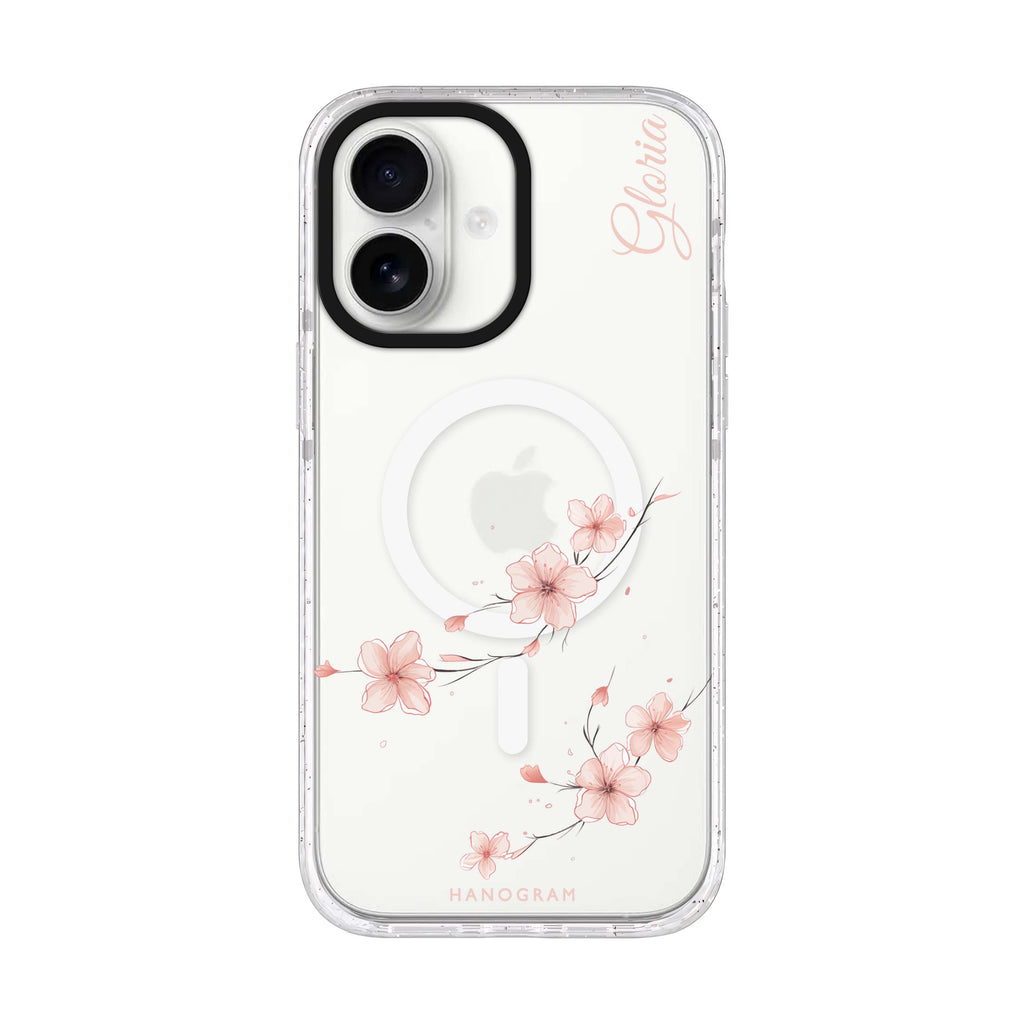 Sakura Spirit iPhone 17 水晶透明保護殼正面展示