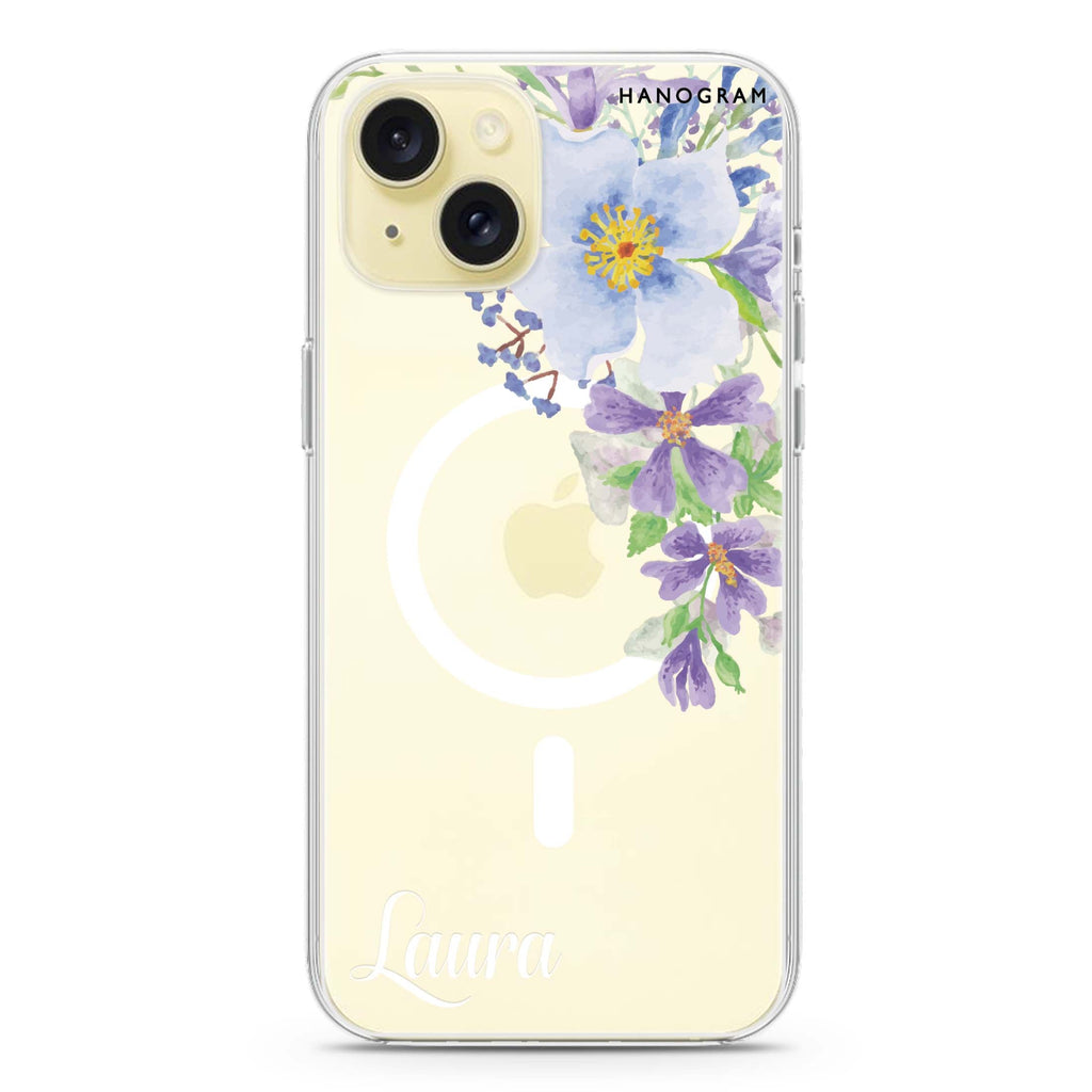 Fragrance of Flower iPhone 15 Magsafe 兼容水晶透明保護殼