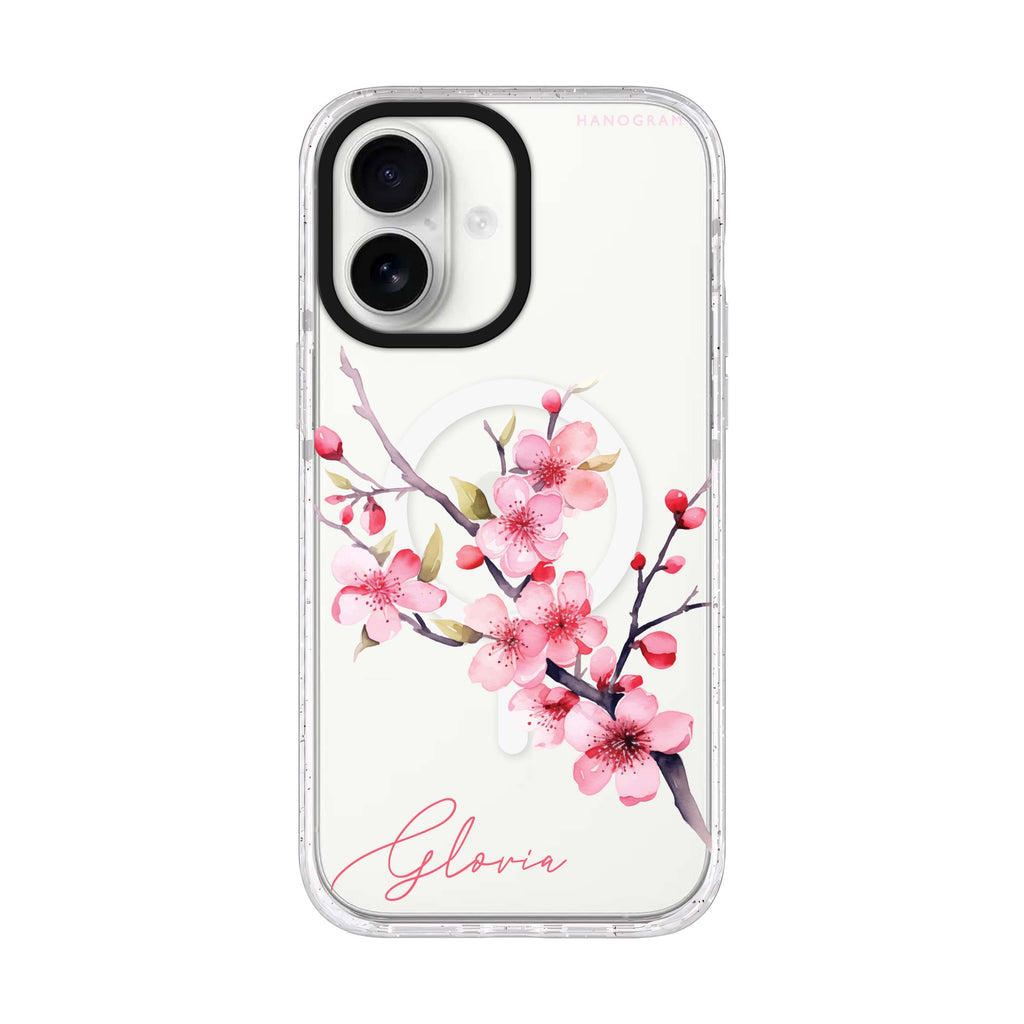 Petal Harmony iPhone 17 水晶透明保護殼正面展示