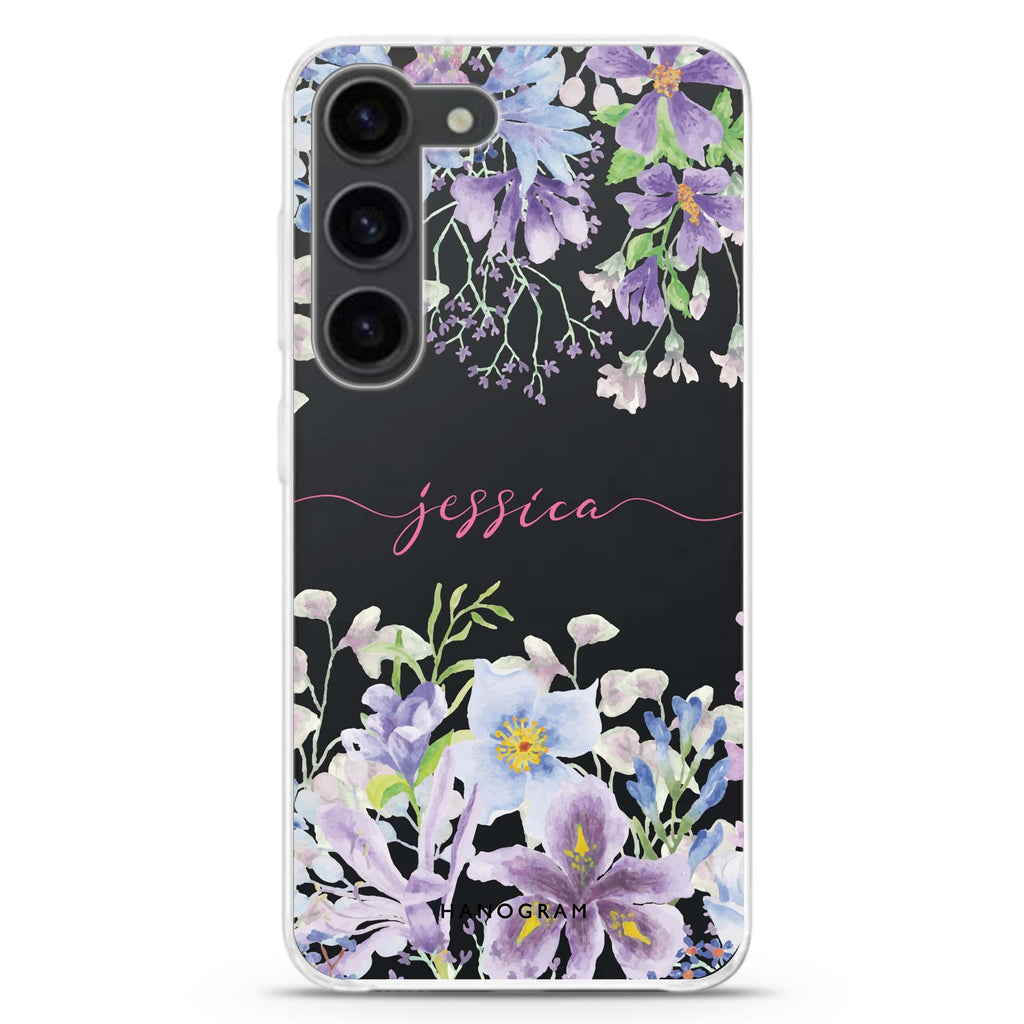 Flowers Bloom Samsung Galaxy 水晶透明保護殼