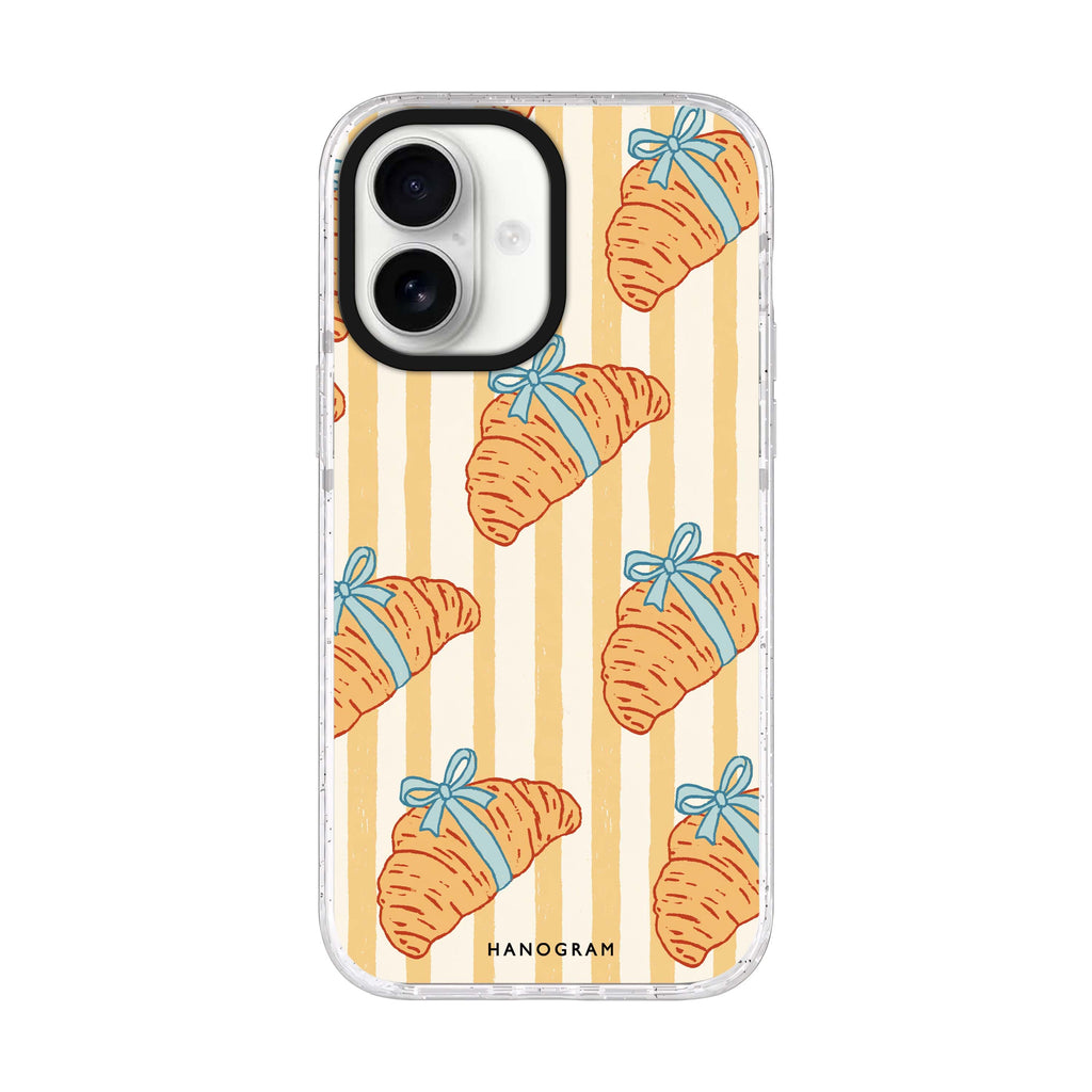 Croissants with Blue Bows 水晶透明保護殼